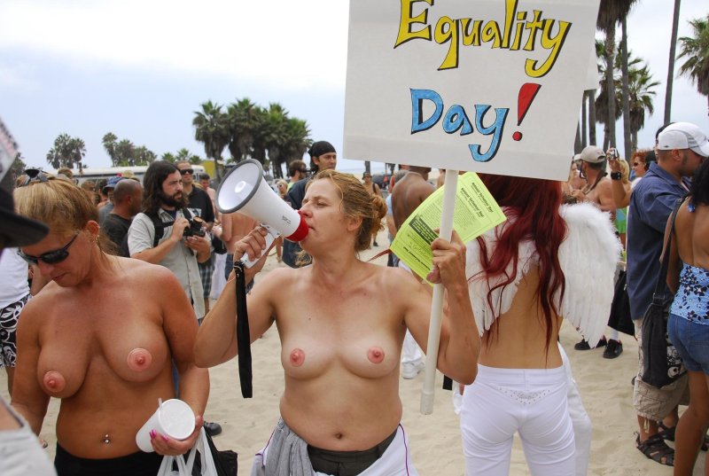 Topless Girls at the Festival