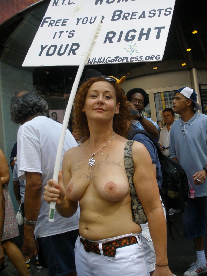 Go Topless Day Naked boobs