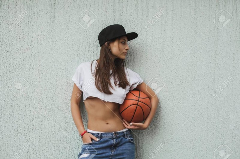 Girl with basketball