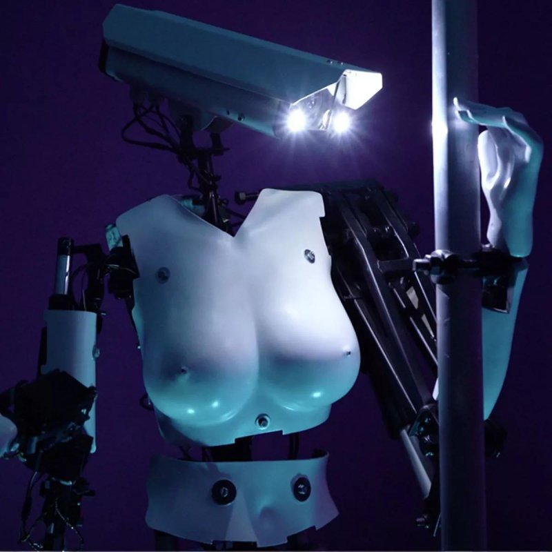 The robot is naked