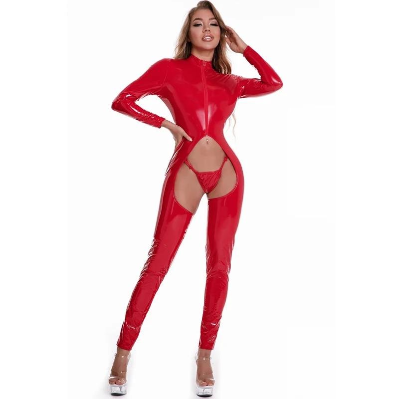 Latex body with open crotch