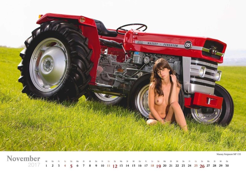 Erotic girls and tractor