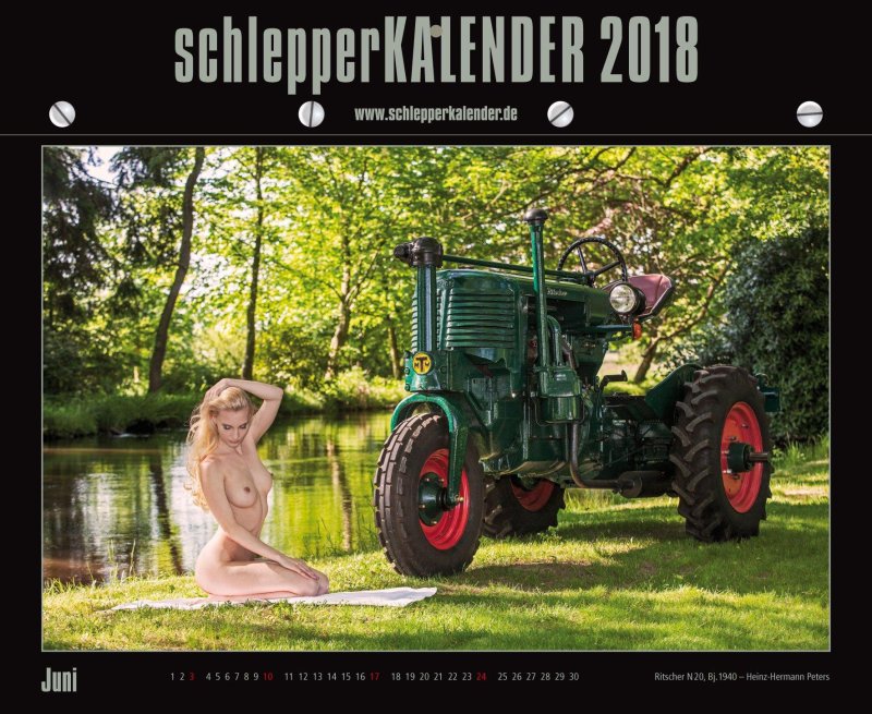 Girls naked and tractor