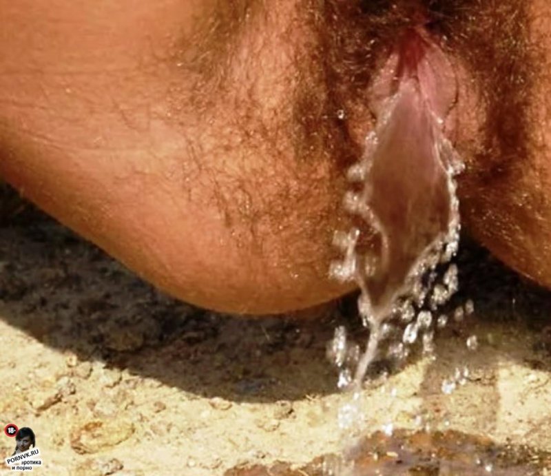 Hairy pussy pissing