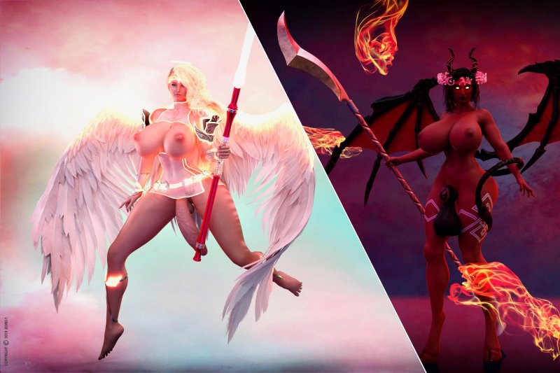 Hentai Futanari Demons and Angels
