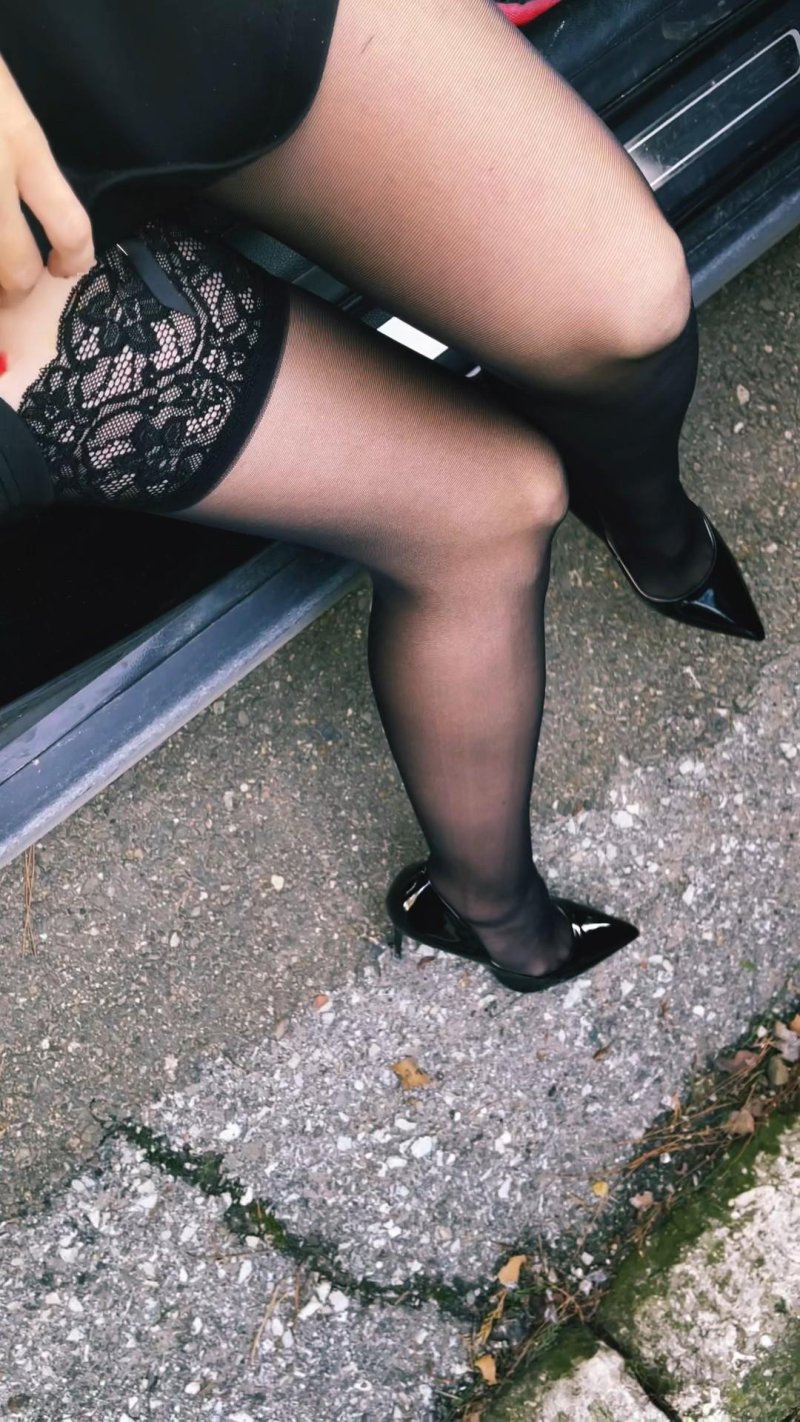 Stockings in car