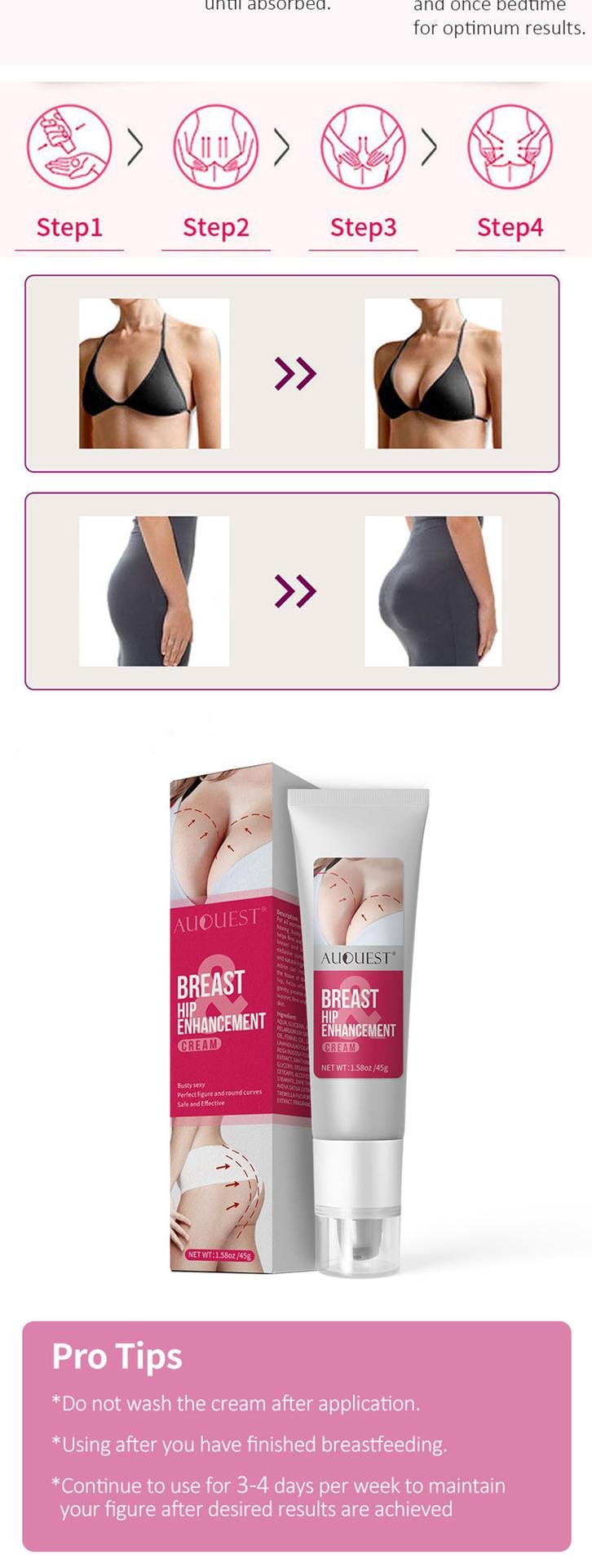Breast enlargement cream