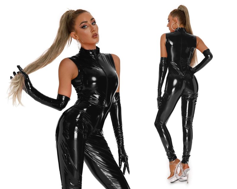 Erotic overalls from latex