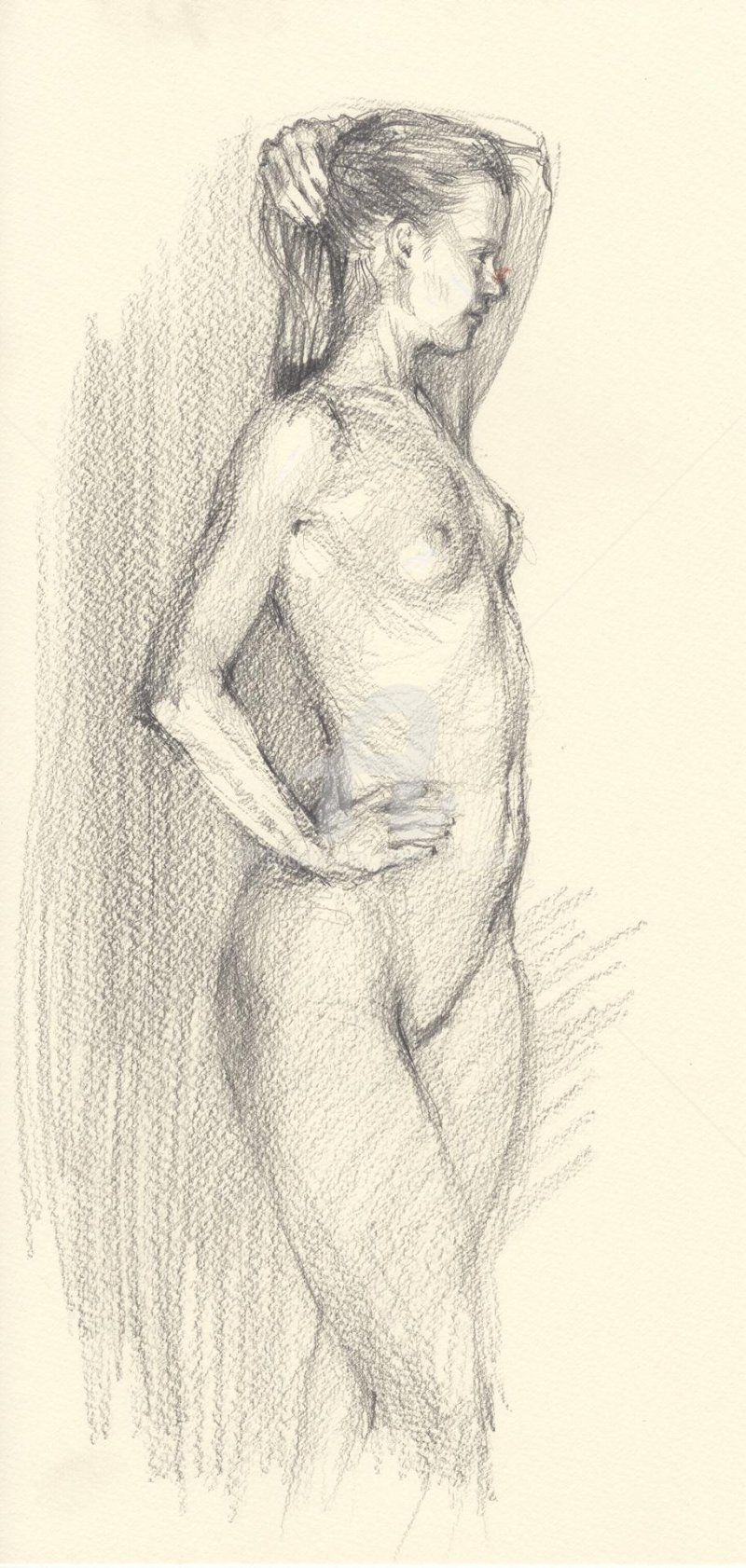 Simple drawing of a naked woman