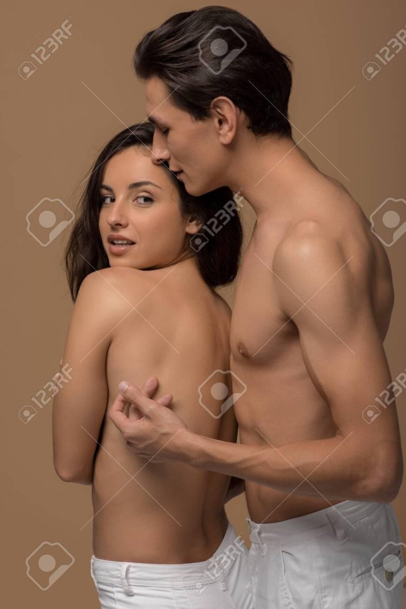 Naked girl and guy