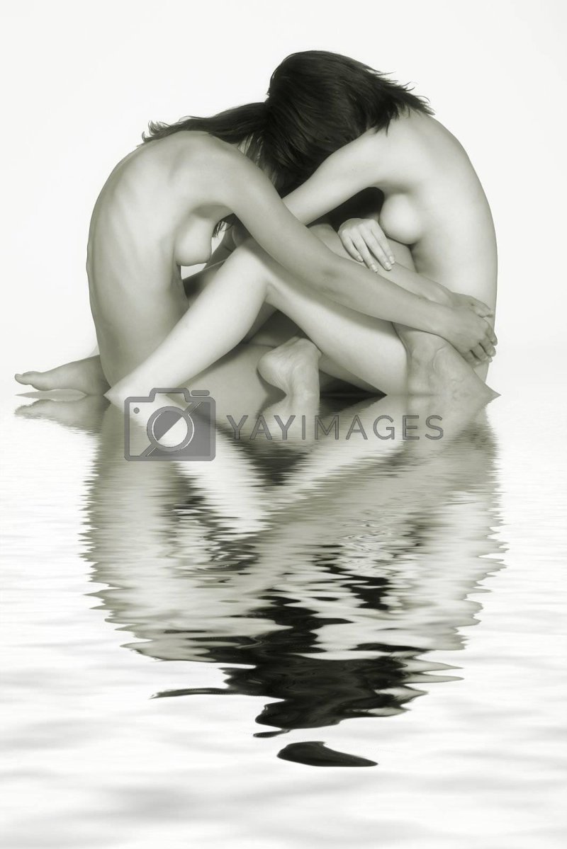 Two girls in water