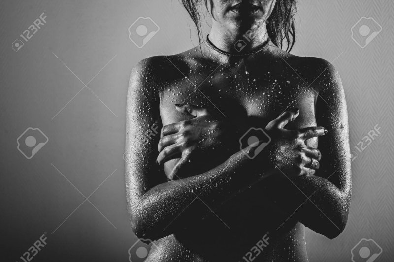 Naked women in the shower